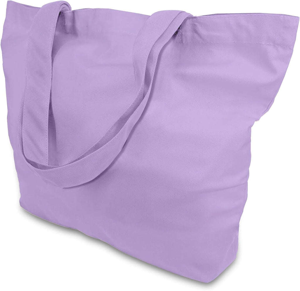 Woventote 12oz Heavy Cotton Canvas Tote Bag Two-Tone Reusable Grocery Bag for DIY Crafts
