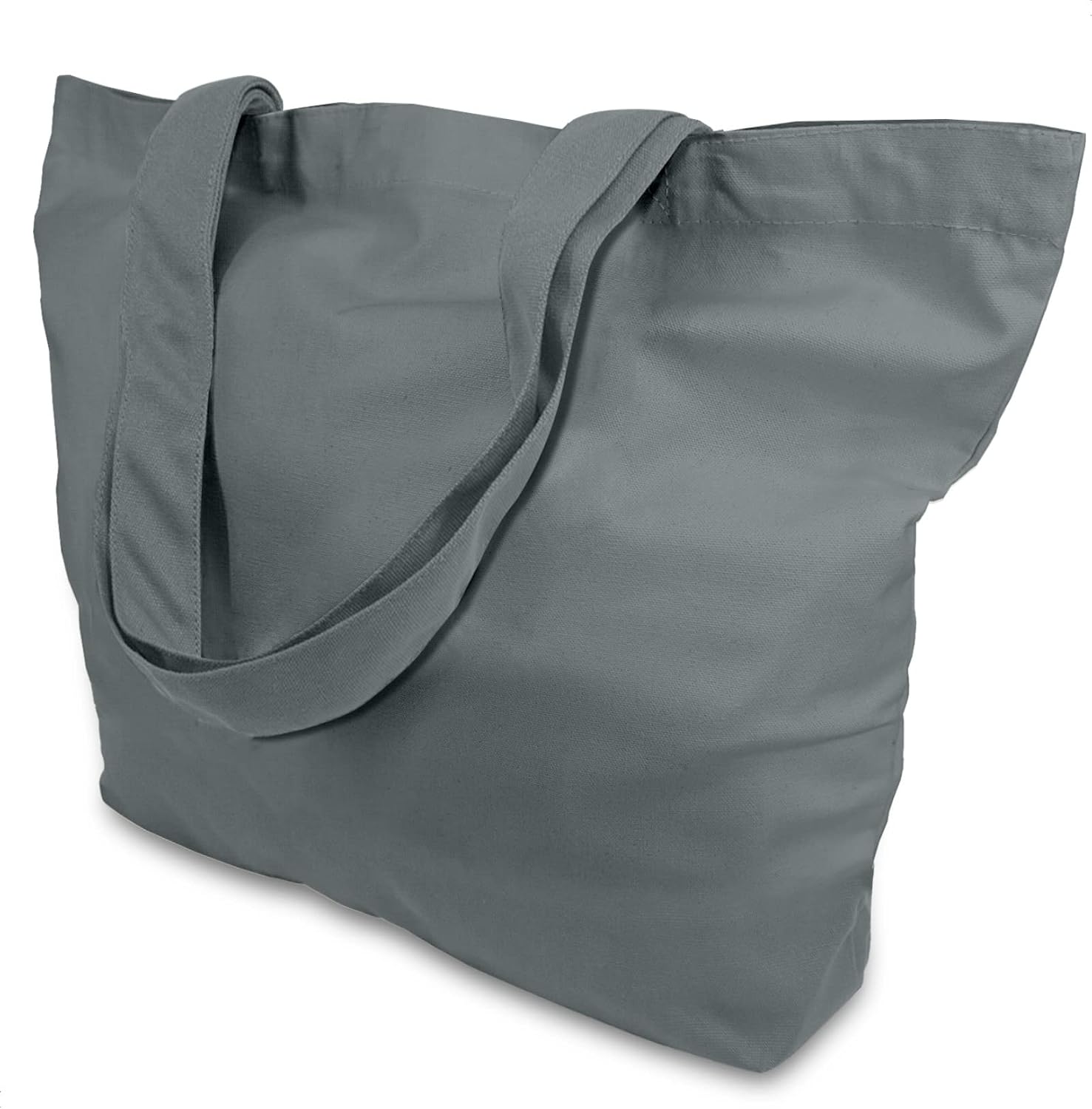 Woventote 12oz Heavy Cotton Canvas Tote Bag Two-Tone Reusable Grocery Bag for DIY Crafts