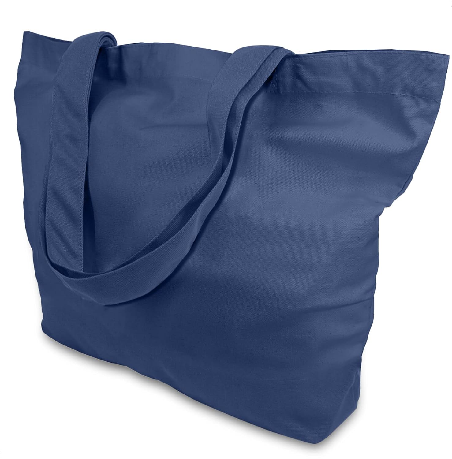 Woventote 12oz Heavy Cotton Canvas Tote Bag Two-Tone Reusable Grocery Bag for DIY Crafts