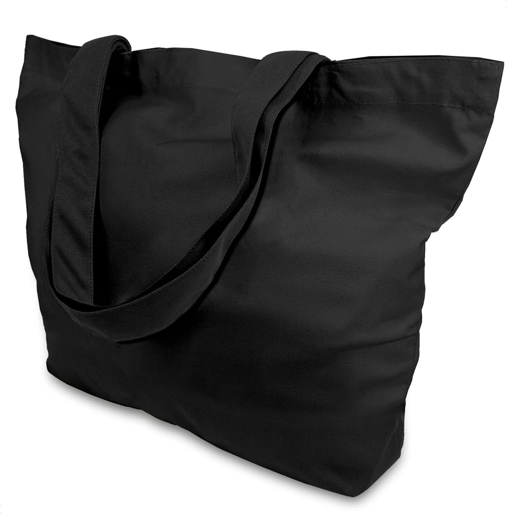 Woventote 12oz Heavy Cotton Canvas Tote Bag Two-Tone Reusable Grocery Bag for DIY Crafts
