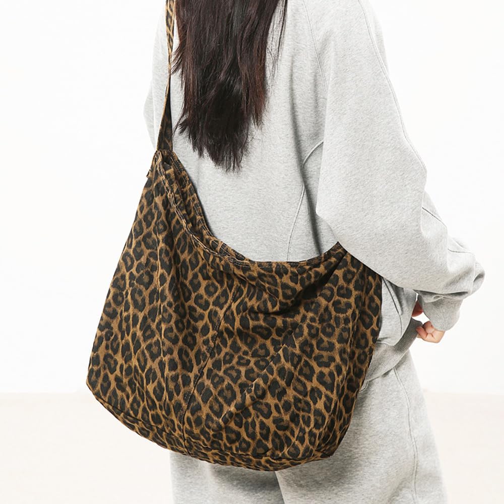 Woventote Cotton Canvas Crossbody Beach Tote Bag with 3 External Pockets Zipper Closure