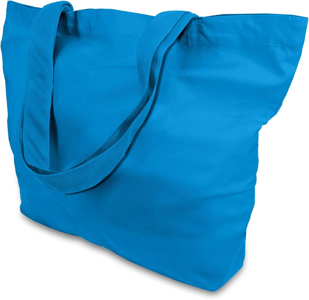 Woventote 12oz Heavy Cotton Canvas Tote Bag Two-Tone Reusable Grocery Bag for DIY Crafts