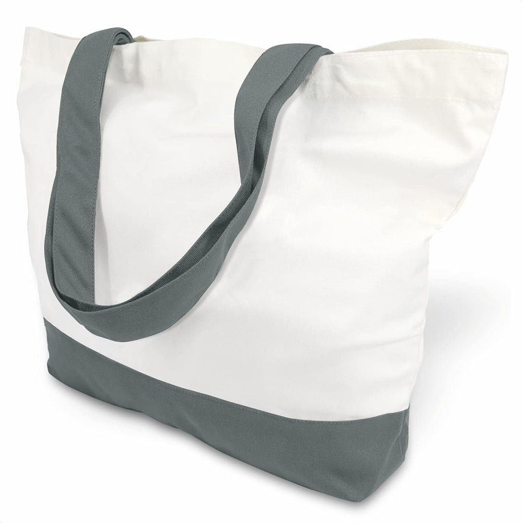 Woventote 12oz Heavy Cotton Canvas Tote Bag Two-Tone Reusable Grocery Bag for DIY Crafts