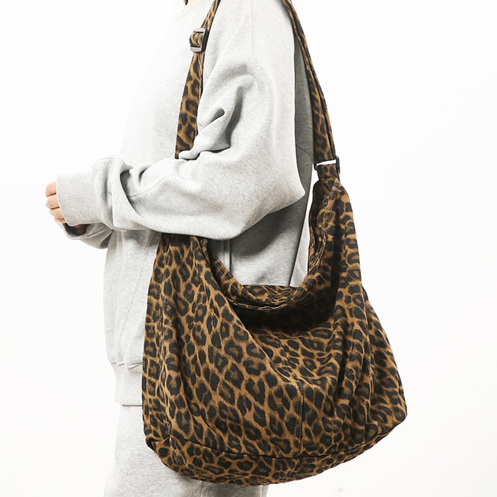 Woventote Cotton Canvas Crossbody Beach Tote Bag with 3 External Pockets Zipper Closure