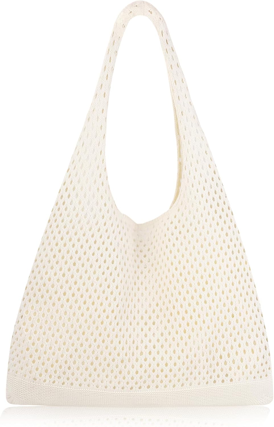 Woventote Crochet Mesh Beach Tote Bag Summer Knit Shoulder Bag for Women