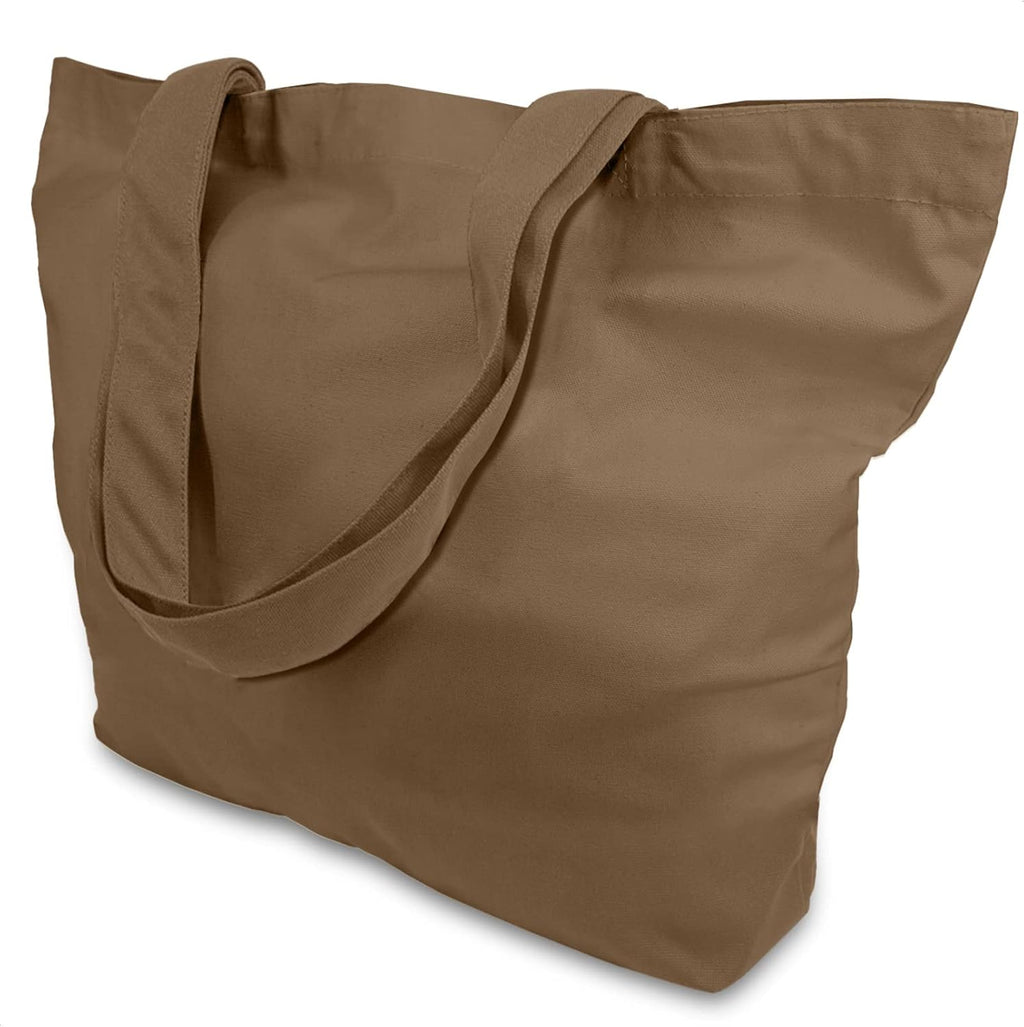 Woventote 12oz Heavy Cotton Canvas Tote Bag Two-Tone Reusable Grocery Bag for DIY Crafts
