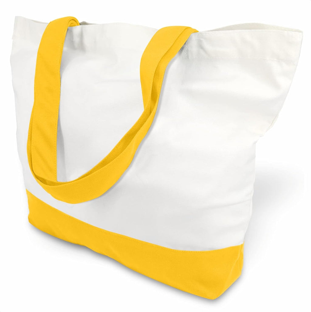 Woventote 12oz Heavy Cotton Canvas Tote Bag Two-Tone Reusable Grocery Bag for DIY Crafts