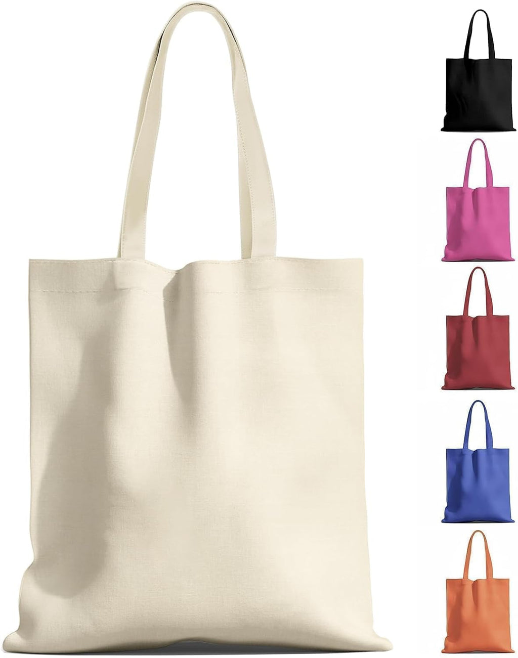 Woventote Natural Canvas Tote Bag 14x15in Reusable Shopping Bag