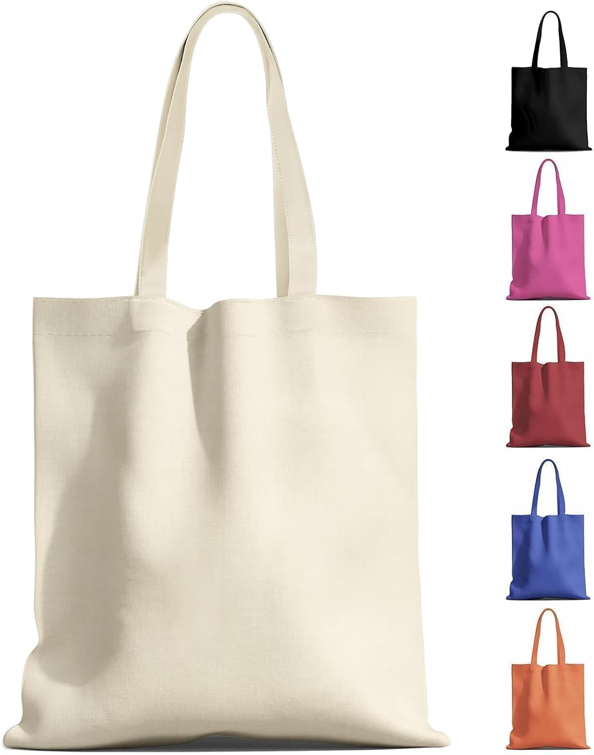 Woventote Natural Canvas Tote Bag 14x15in Reusable Shopping Bag
