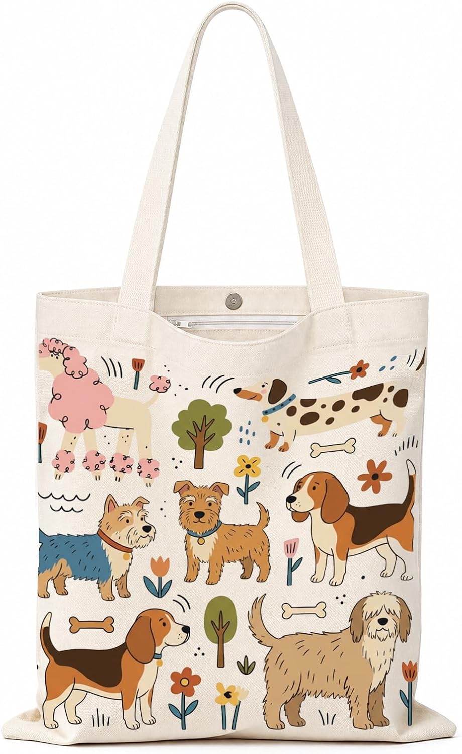 Woventote Natural Canvas Tote Bag 14x15in Reusable Shopping Bag