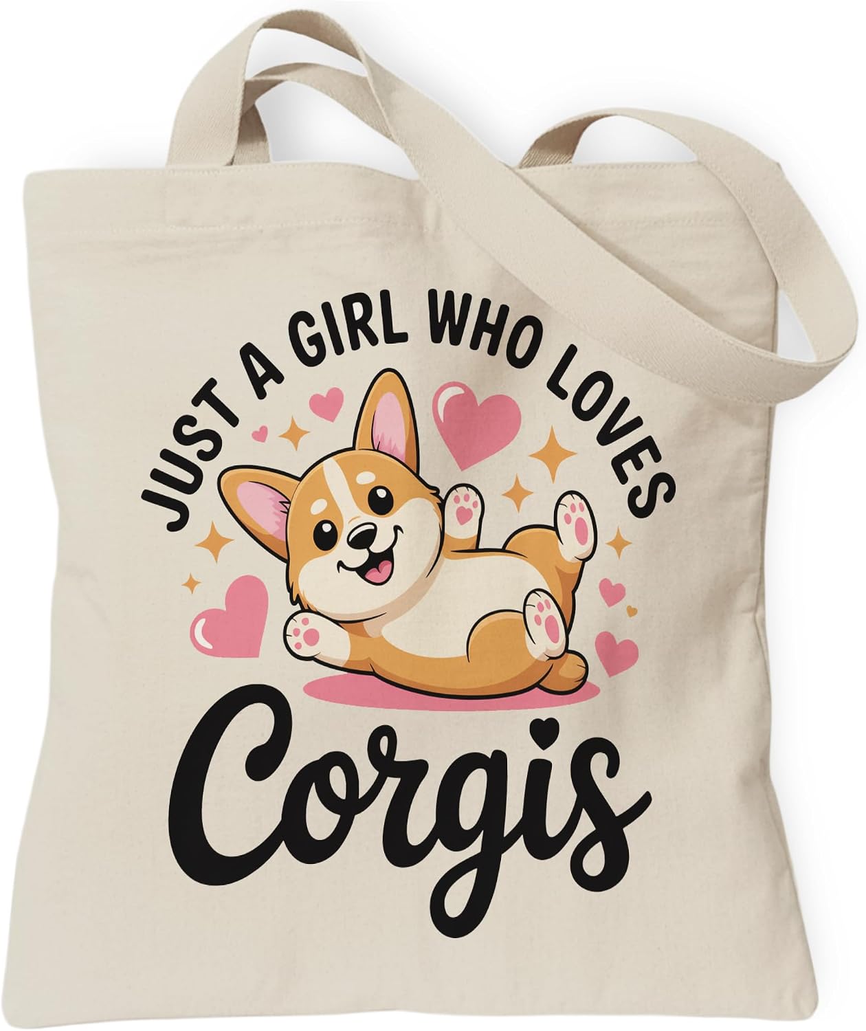 Woventote Dogs Cats Bee Print Canvas Tote Bag with Inner Pocket for Women