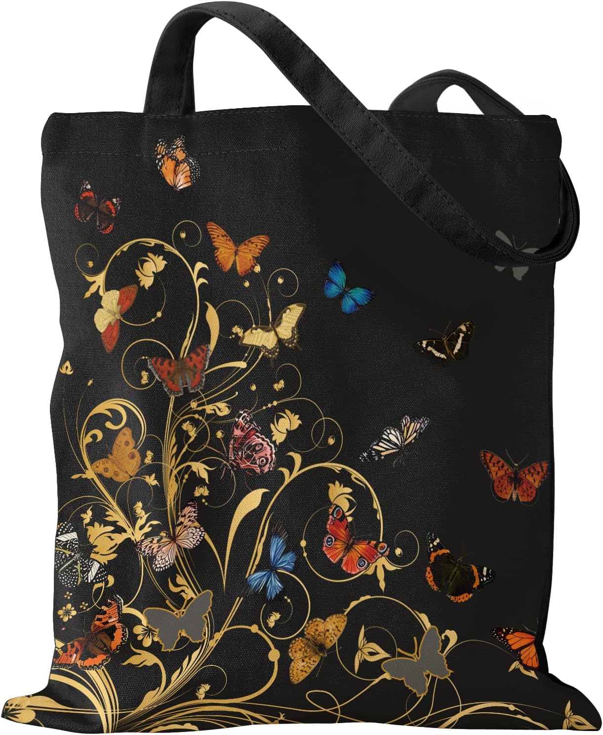 Woventote Canvas Shoulder Tote Bag Casual Bag for Women Travel Shopping Gym