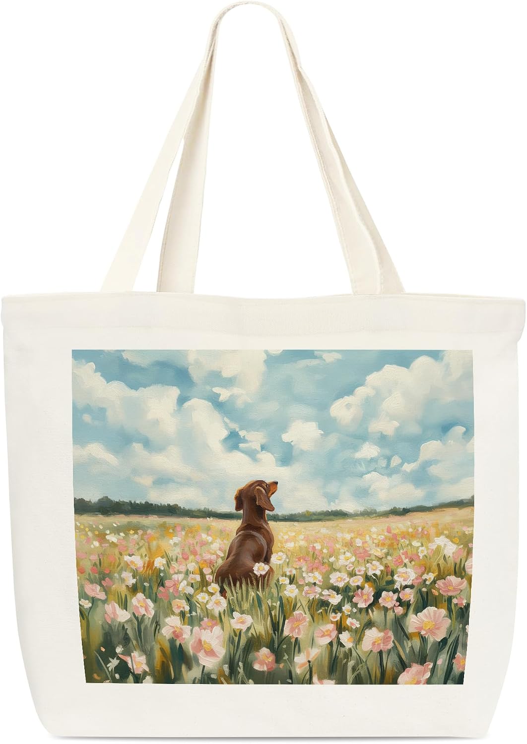 Woventote Handwoven Canvas Tote Bag Large Capacity Shoulder Bag for Women