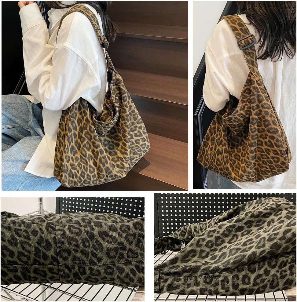 Woventote Cotton Canvas Crossbody Beach Tote Bag with 3 External Pockets Zipper Closure