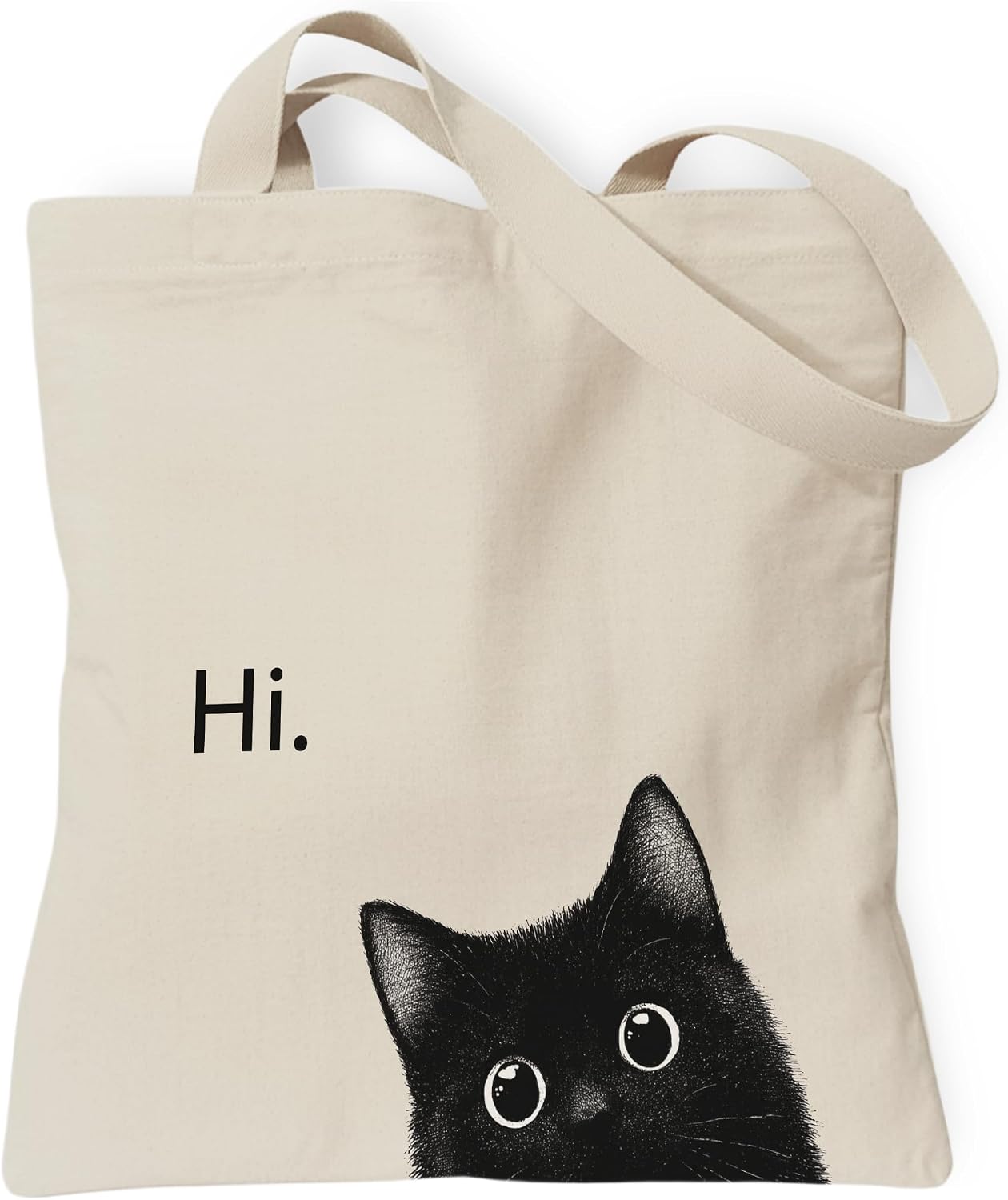Woventote Dogs Cats Bee Print Canvas Tote Bag with Inner Pocket for Women