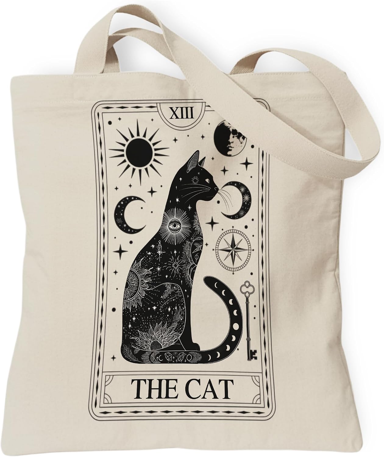Woventote Dogs Cats Bee Print Canvas Tote Bag with Inner Pocket for Women