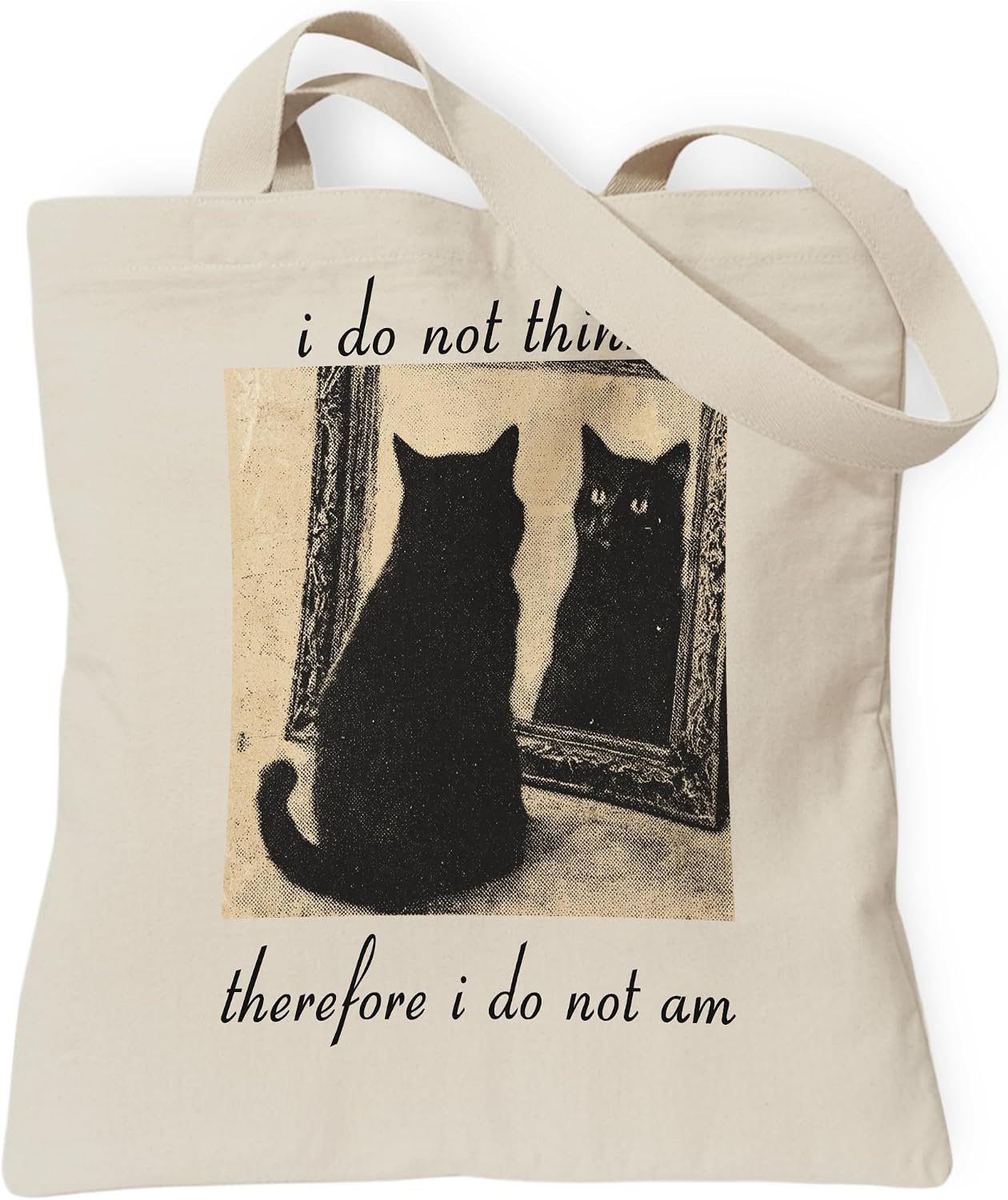 Woventote Dogs Cats Bee Print Canvas Tote Bag with Inner Pocket for Women