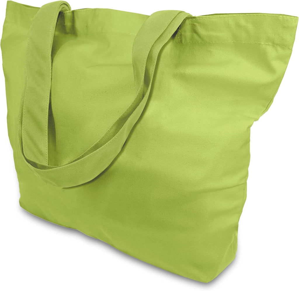 Woventote 12oz Heavy Cotton Canvas Tote Bag Two-Tone Reusable Grocery Bag for DIY Crafts