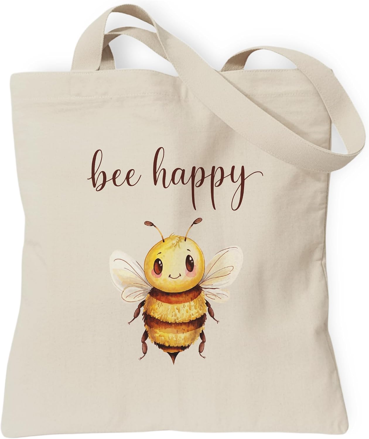 Woventote Dogs Cats Bee Print Canvas Tote Bag with Inner Pocket for Women