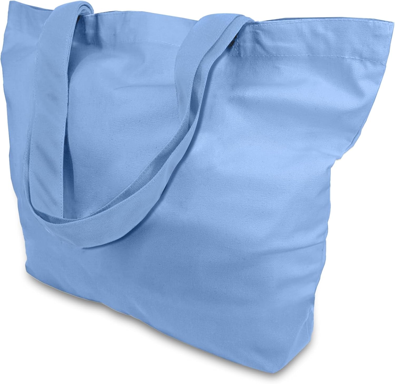 Woventote 12oz Heavy Cotton Canvas Tote Bag Two-Tone Reusable Grocery Bag for DIY Crafts