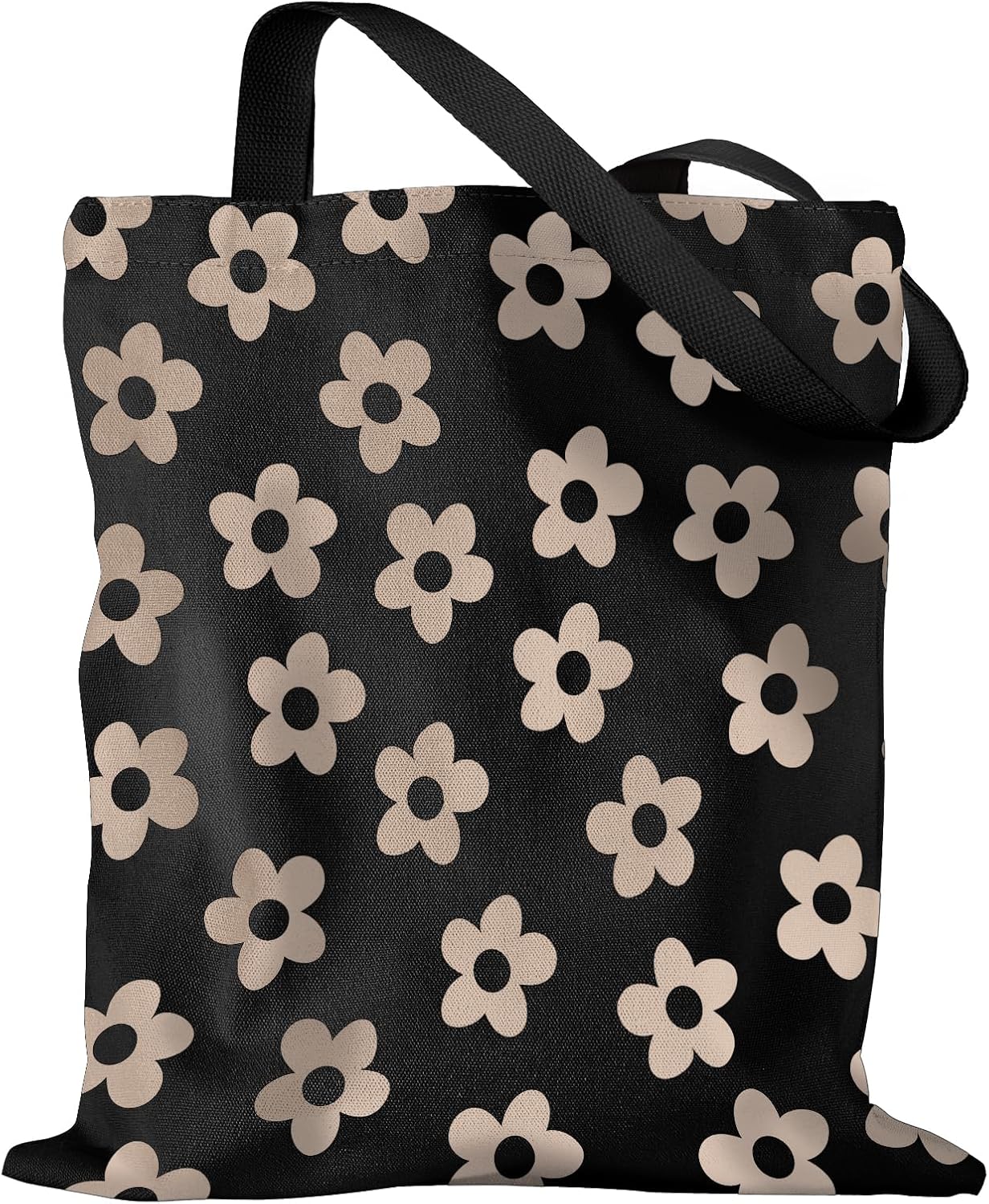 Woventote Canvas Shoulder Tote Bag Casual Bag for Women Travel Shopping Gym