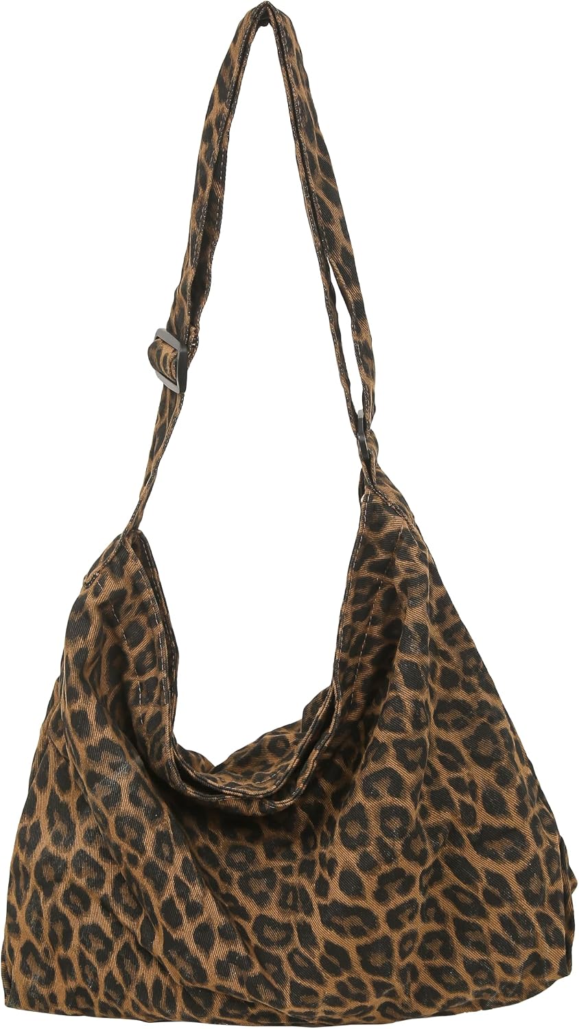 Woventote Cotton Canvas Crossbody Beach Tote Bag with 3 External Pockets Zipper Closure
