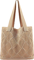Woventote Crochet Mesh Beach Tote Bag Summer Knit Shoulder Bag for Women