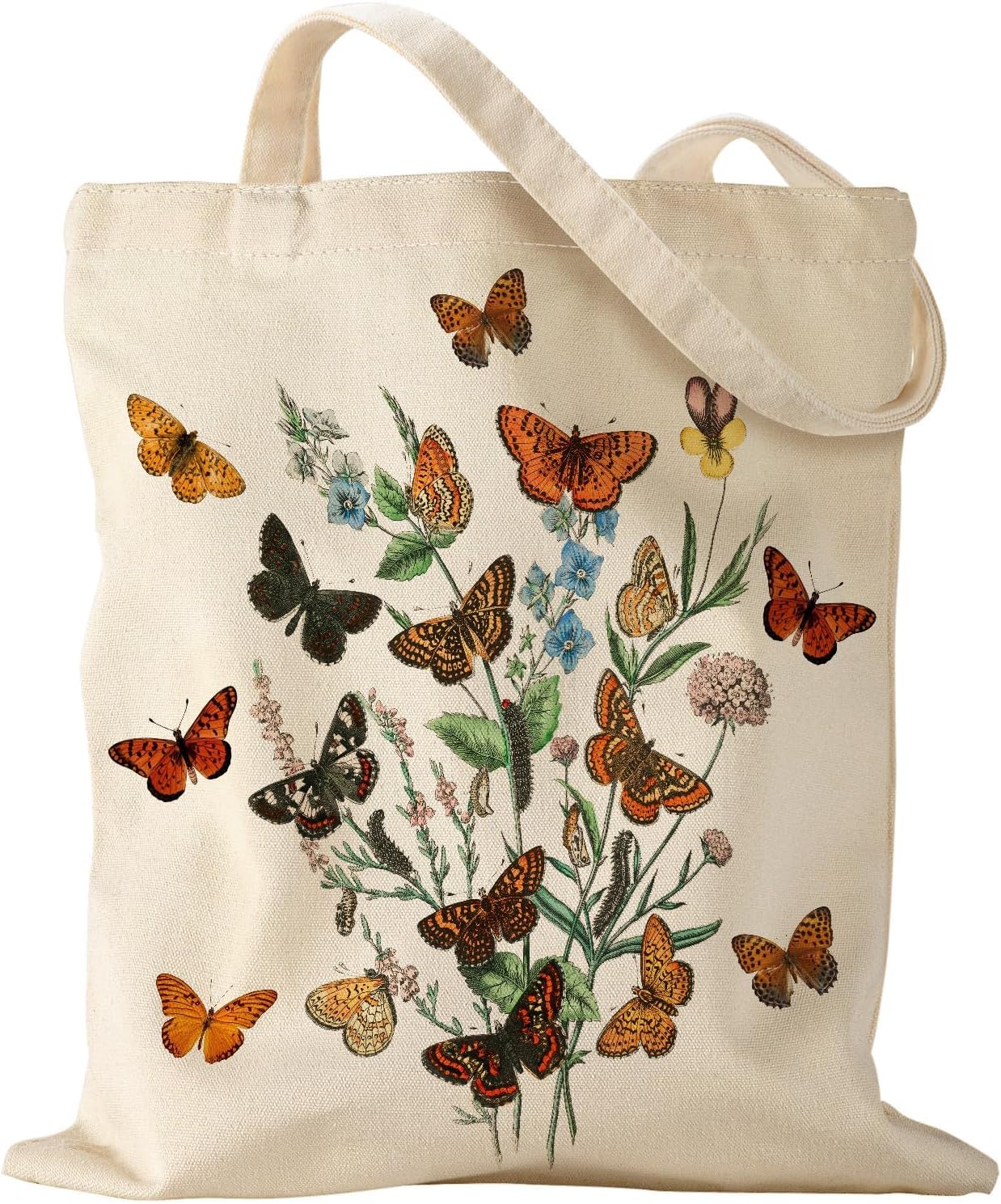 Woventote Canvas Shoulder Tote Bag Casual Bag for Women Travel Shopping Gym