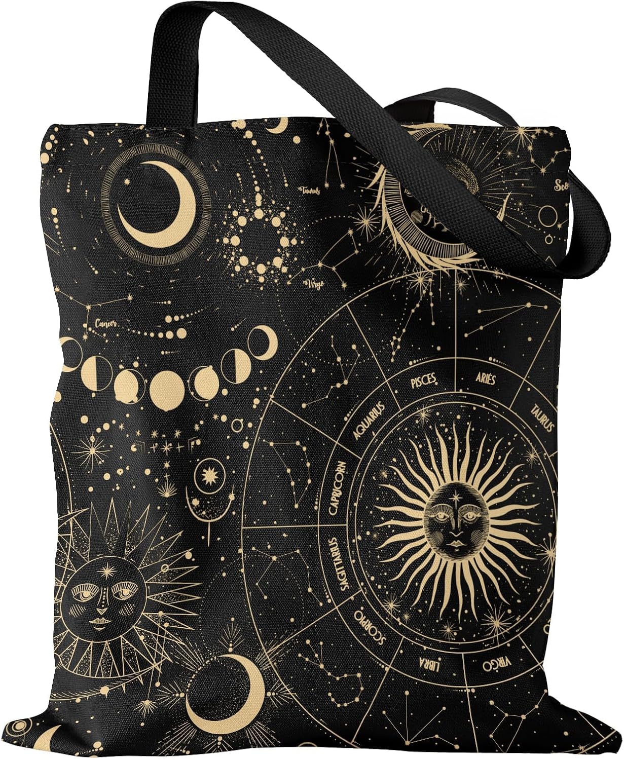 Woventote Canvas Shoulder Tote Bag Casual Bag for Women Travel Shopping Gym