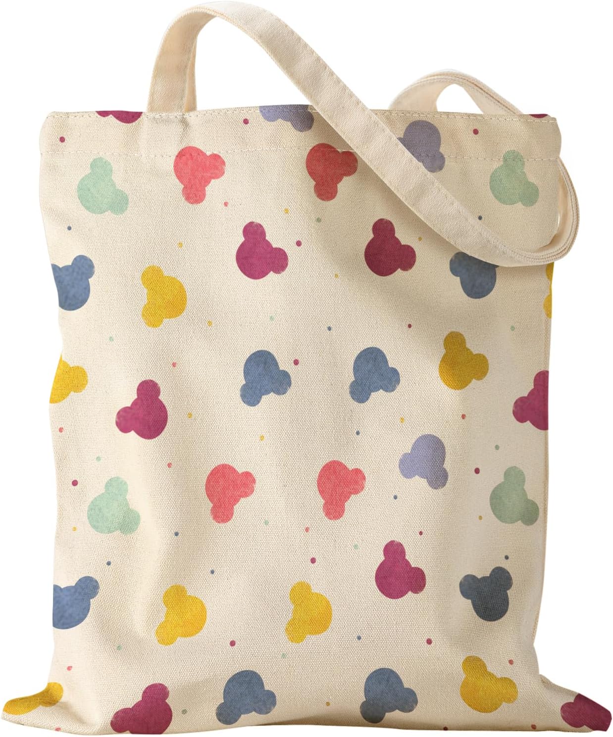 Woventote Canvas Shoulder Tote Bag Casual Bag for Women Travel Shopping Gym