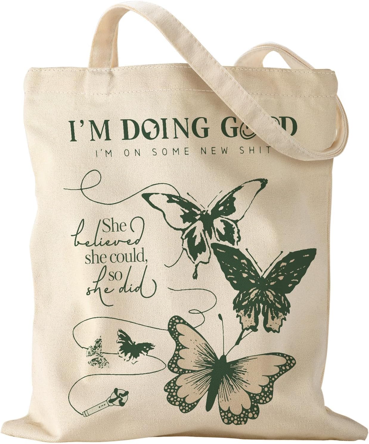 Woventote Canvas Shoulder Tote Bag Casual Bag for Women Travel Shopping Gym